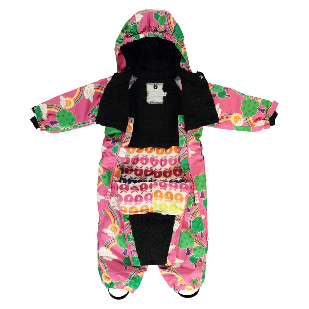 Rainbow Landscape One Piece Snowsuit in Pink - 2 Left Size 6-12 month & 1-2 years