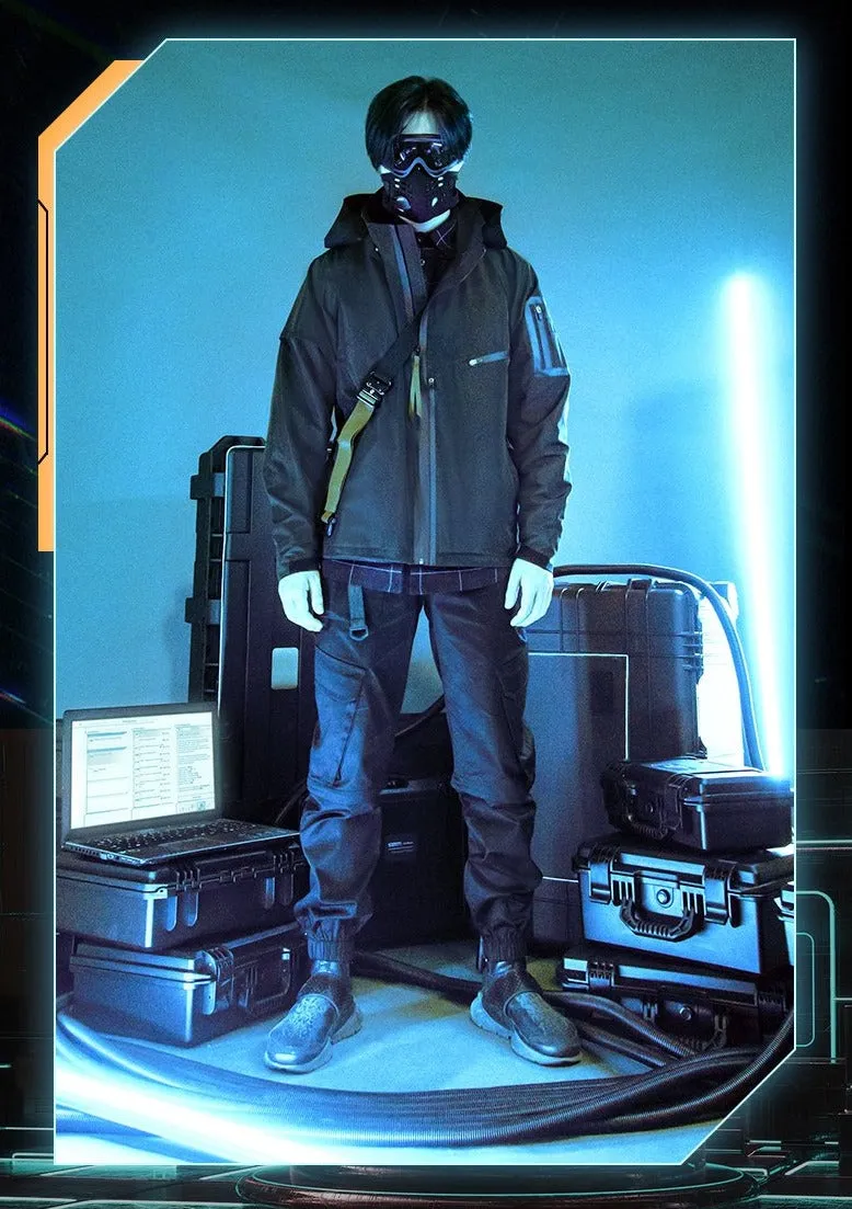 Rainproof Techwear Zippered Multi Pockets Windbreaker Jacket