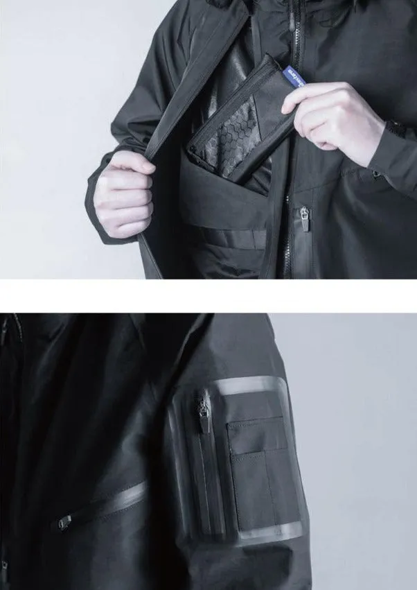 Rainproof Techwear Zippered Multi Pockets Windbreaker Jacket