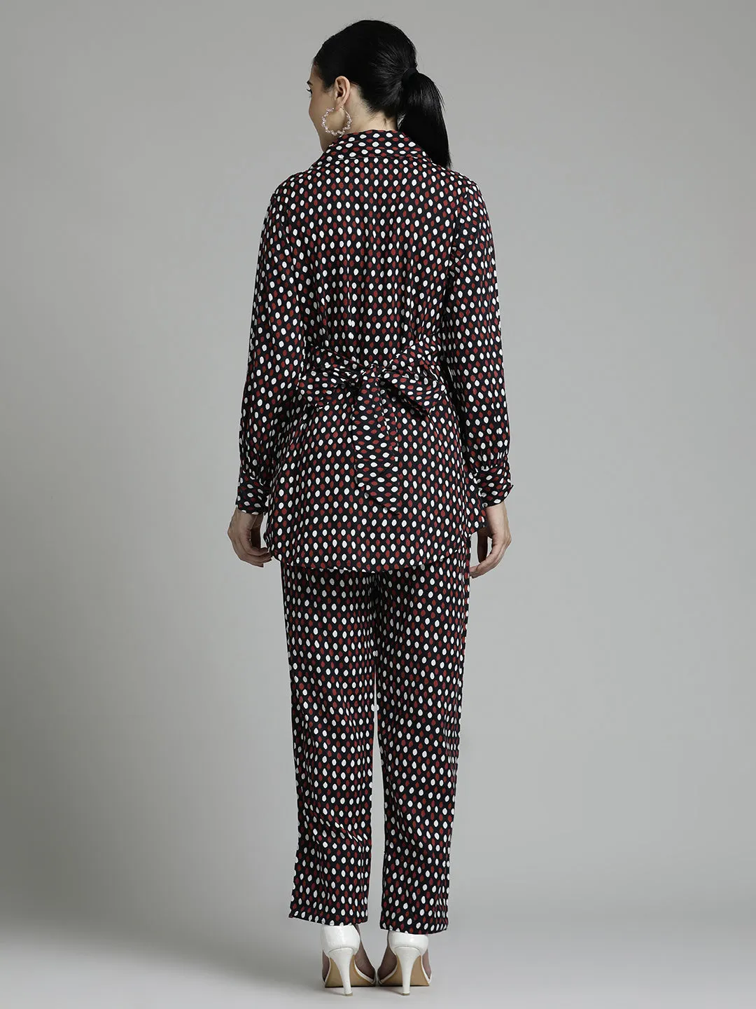 Red And Black Polka Dot Co-ord Set