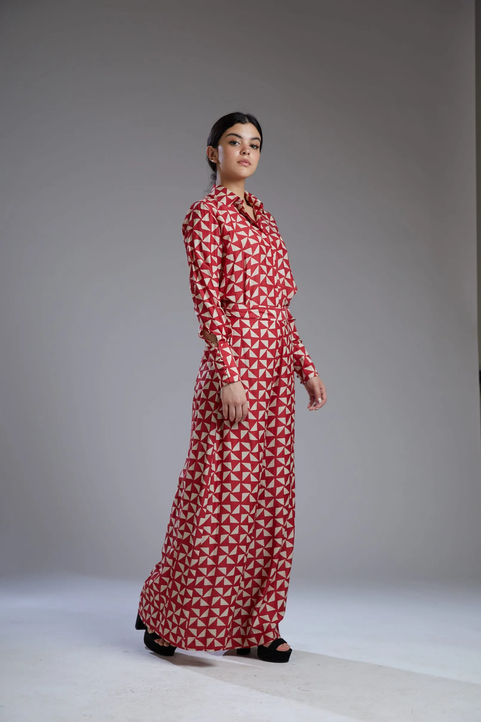 Red Dabu Pants