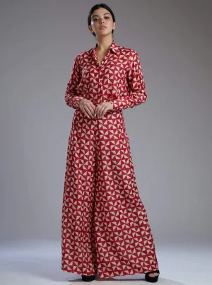 Red Dabu Pants