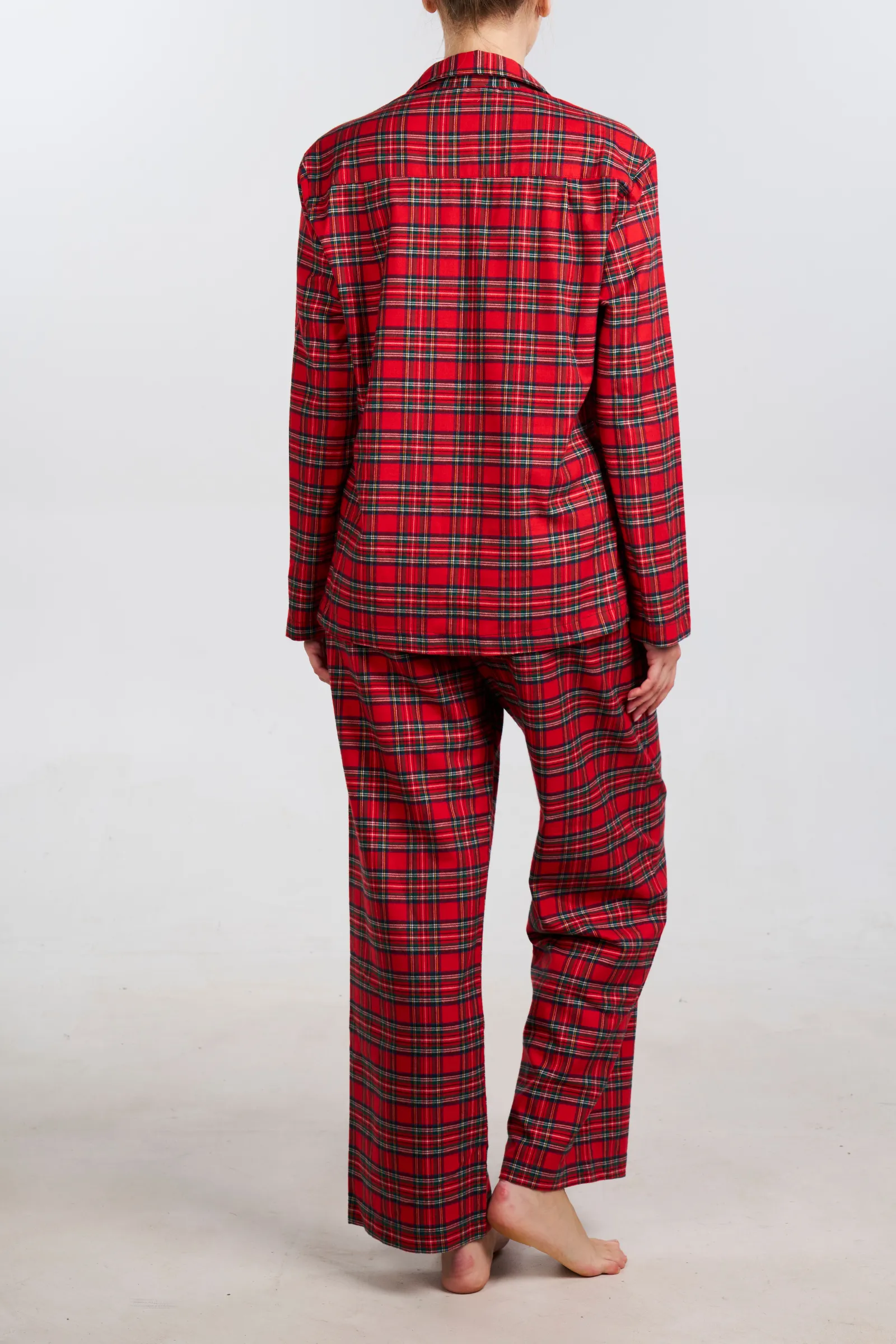Red Plaid Cotton/Bamboo Pajama Set