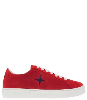 Red Suede Sirius Star Womens Sneaker