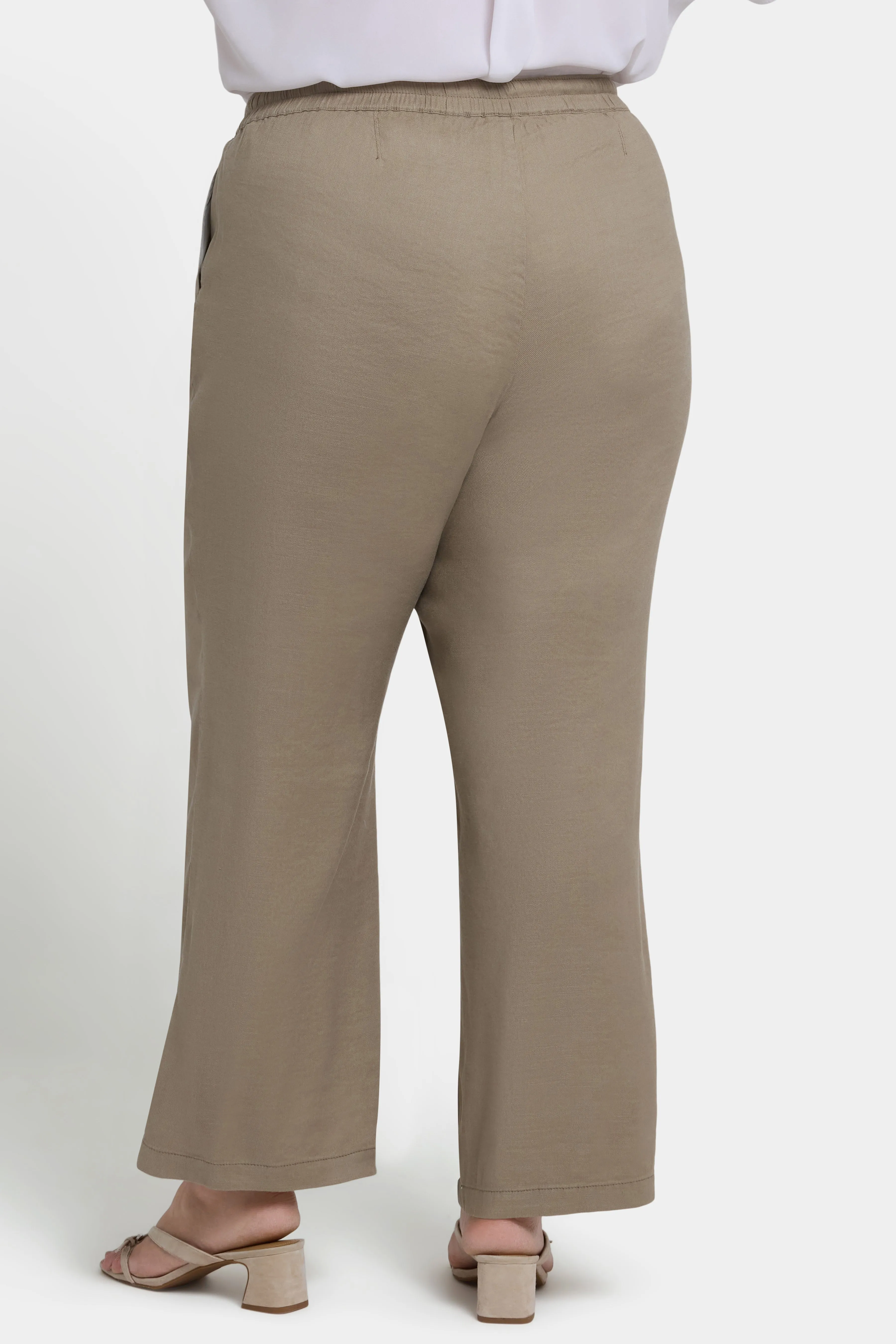Relaxed Drawstring Pull-On Pants In Plus Size - Saddlewood