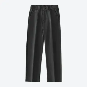 Relaxed Fit Elastic Waist Cropped Pants