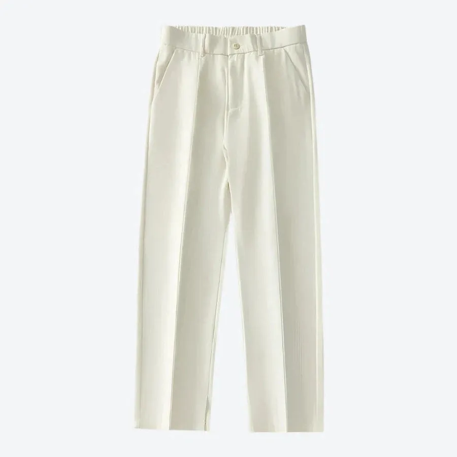 Relaxed Fit Elastic Waist Cropped Pants