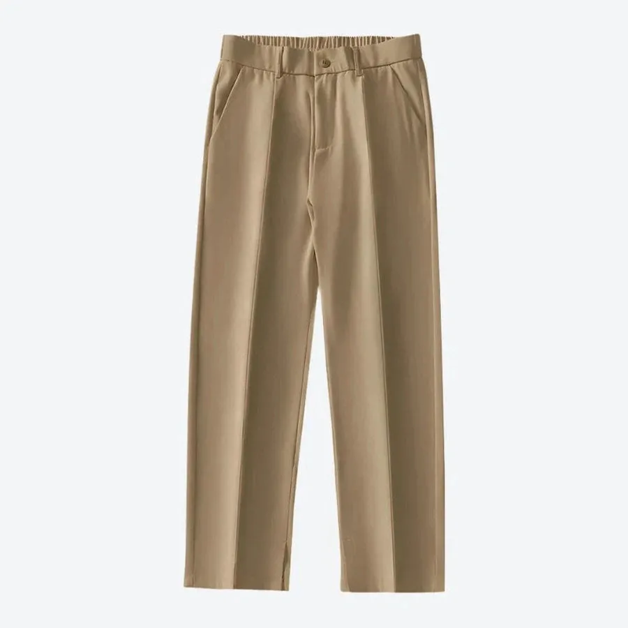 Relaxed Fit Elastic Waist Cropped Pants