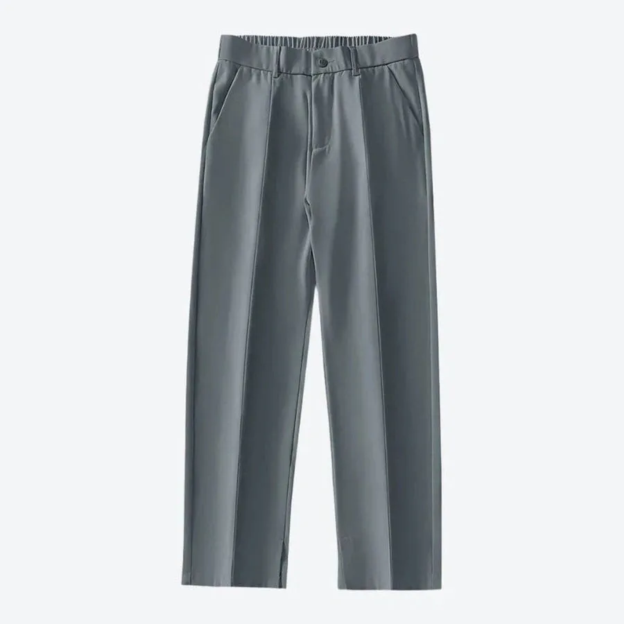 Relaxed Fit Elastic Waist Cropped Pants