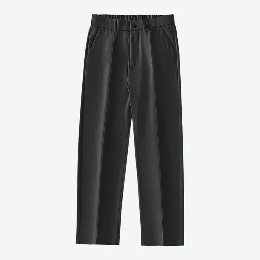 Relaxed Fit Elastic Waist Cropped Pants