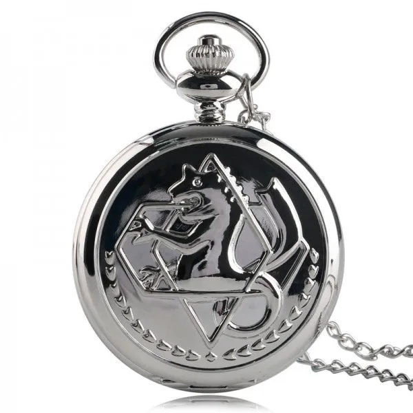 Retro Tone Full-metal Alchemist High Grade Gifts Sets Pocket Watch Cosplay Edward Erich Anime Japan Anime Necklace Clock