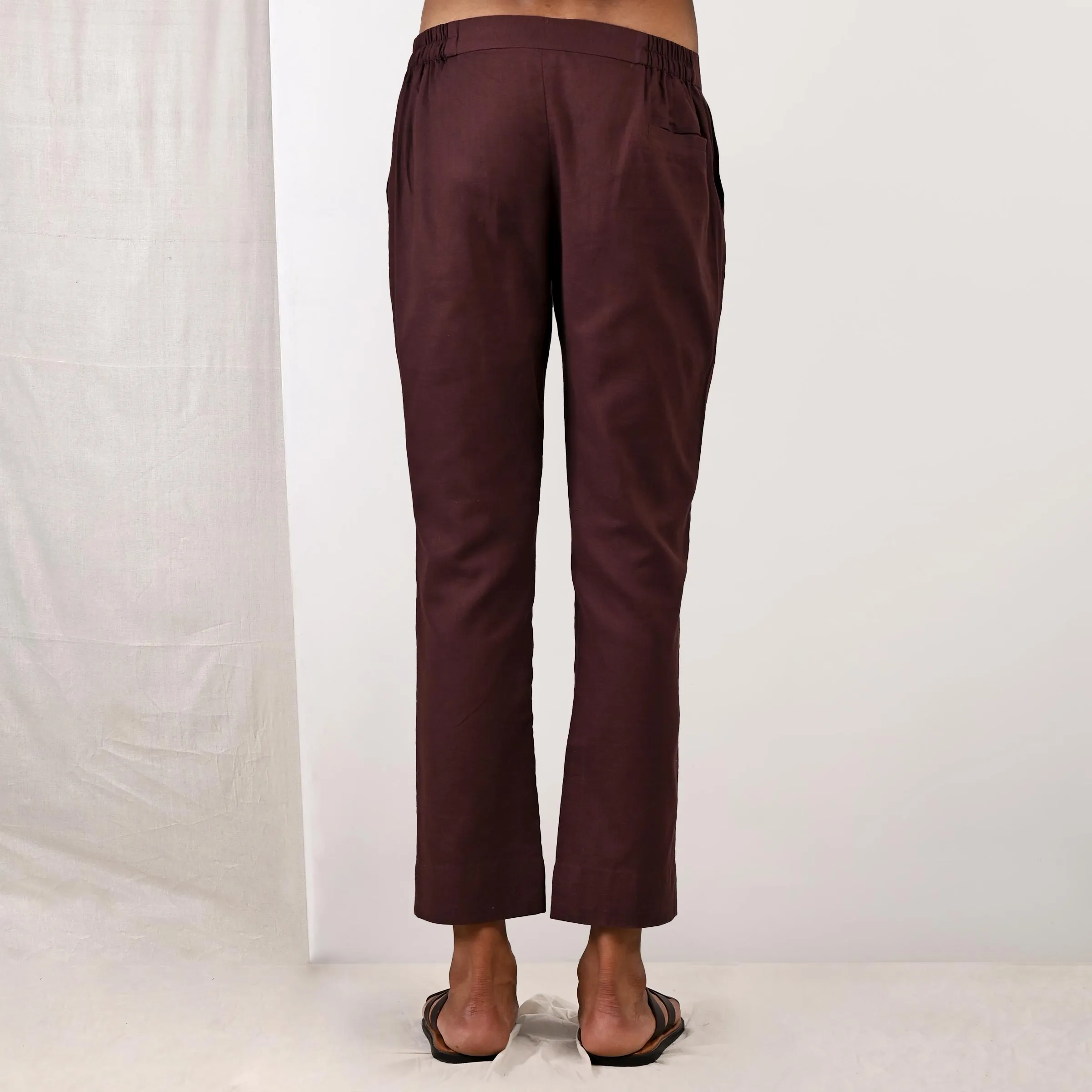 Reuben - Dark Mahogany Short Kurta Set