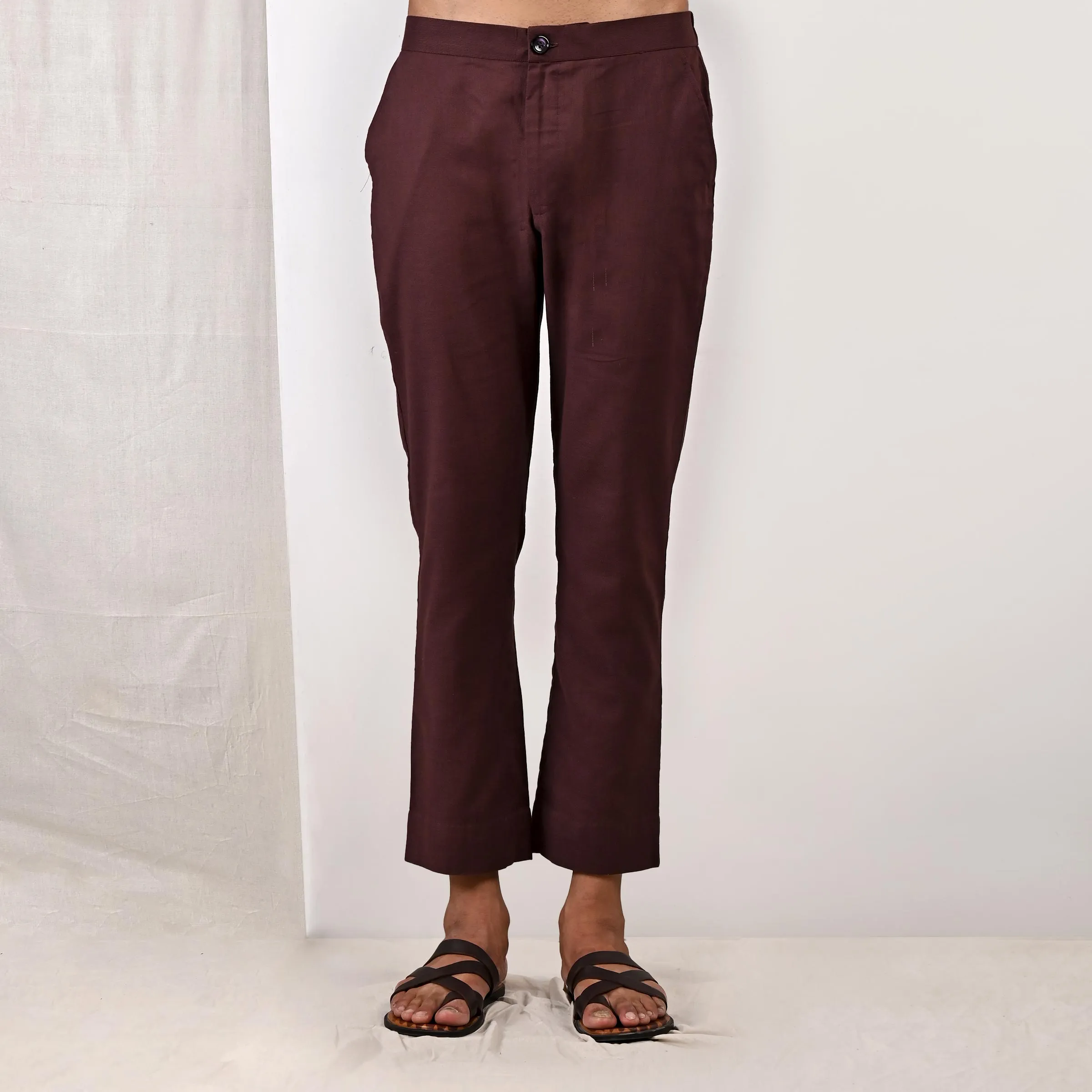 Reuben - Dark Mahogany Short Kurta Set