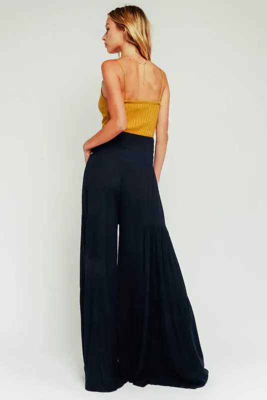 ROCCO TIE WAIST WIDE LEG PANTS