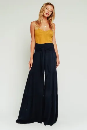 ROCCO TIE WAIST WIDE LEG PANTS