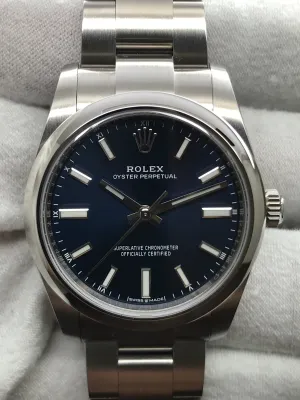 Rolex Oyster Perpetual 34mm 124200 Blue Dial Automatic Watch