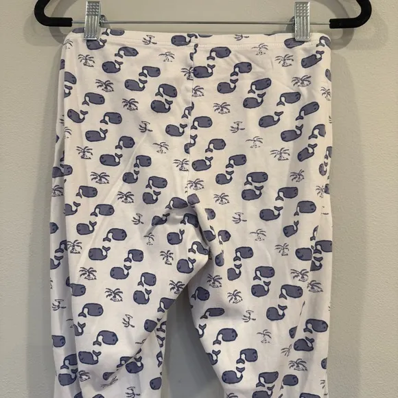 Roller Rabbit Moby Whale Pajamas Set Womens Blue White Pima Cotton PJs
