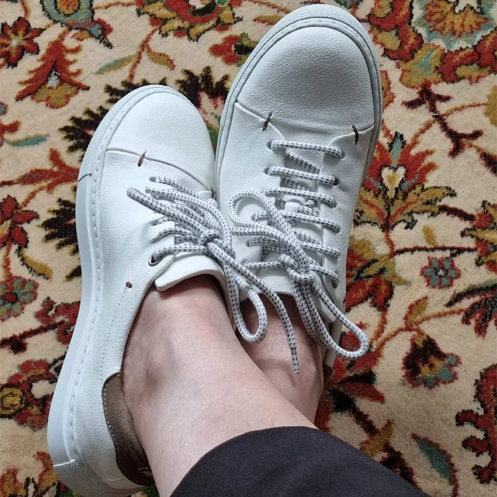 Sammy Unisex Grape Vegan Leather Sneakers | Taupe