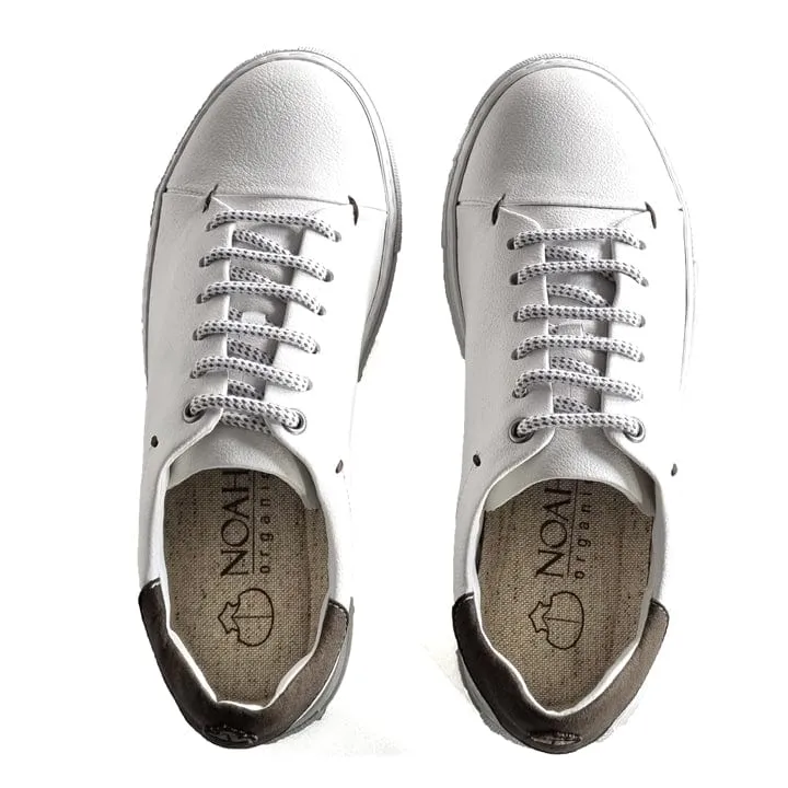 Sammy Unisex Grape Vegan Leather Sneakers | Taupe