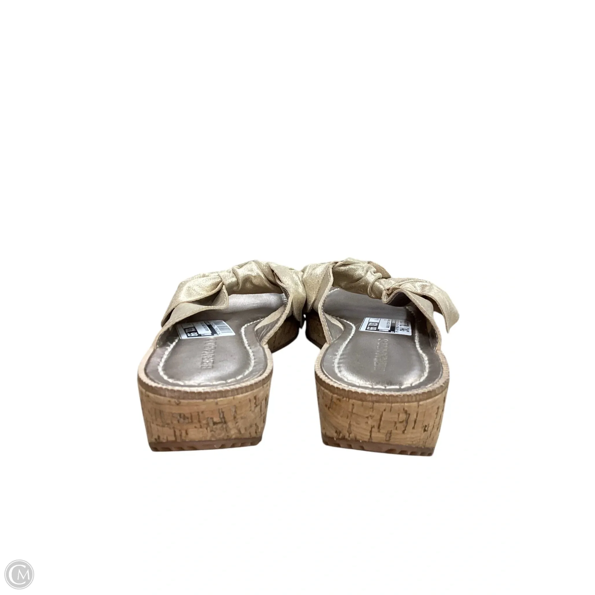 Sandals Heels Platform By Bernardo In Gold, Size: 9