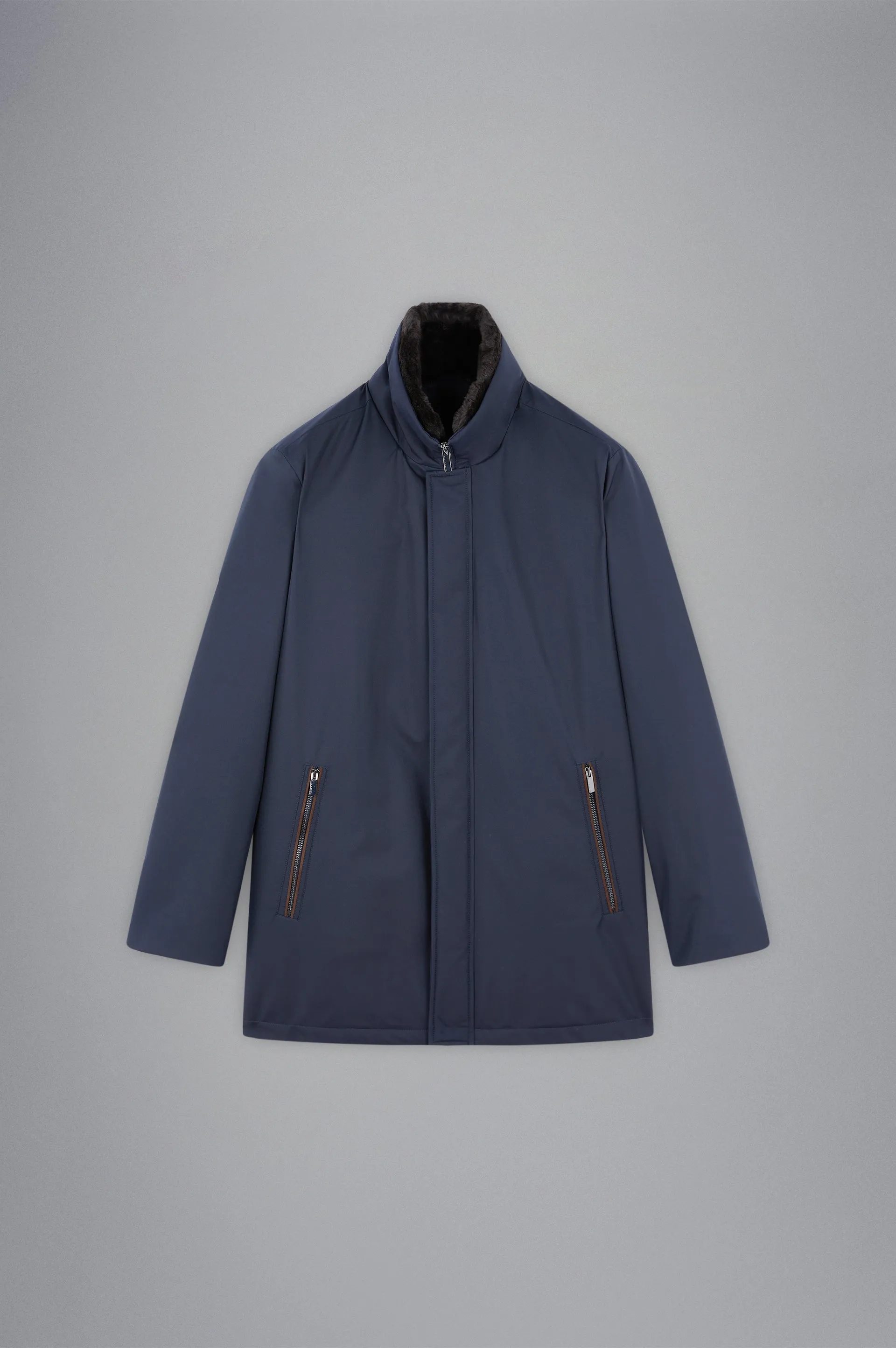 Save the Sea Car Coat with Suede Trim