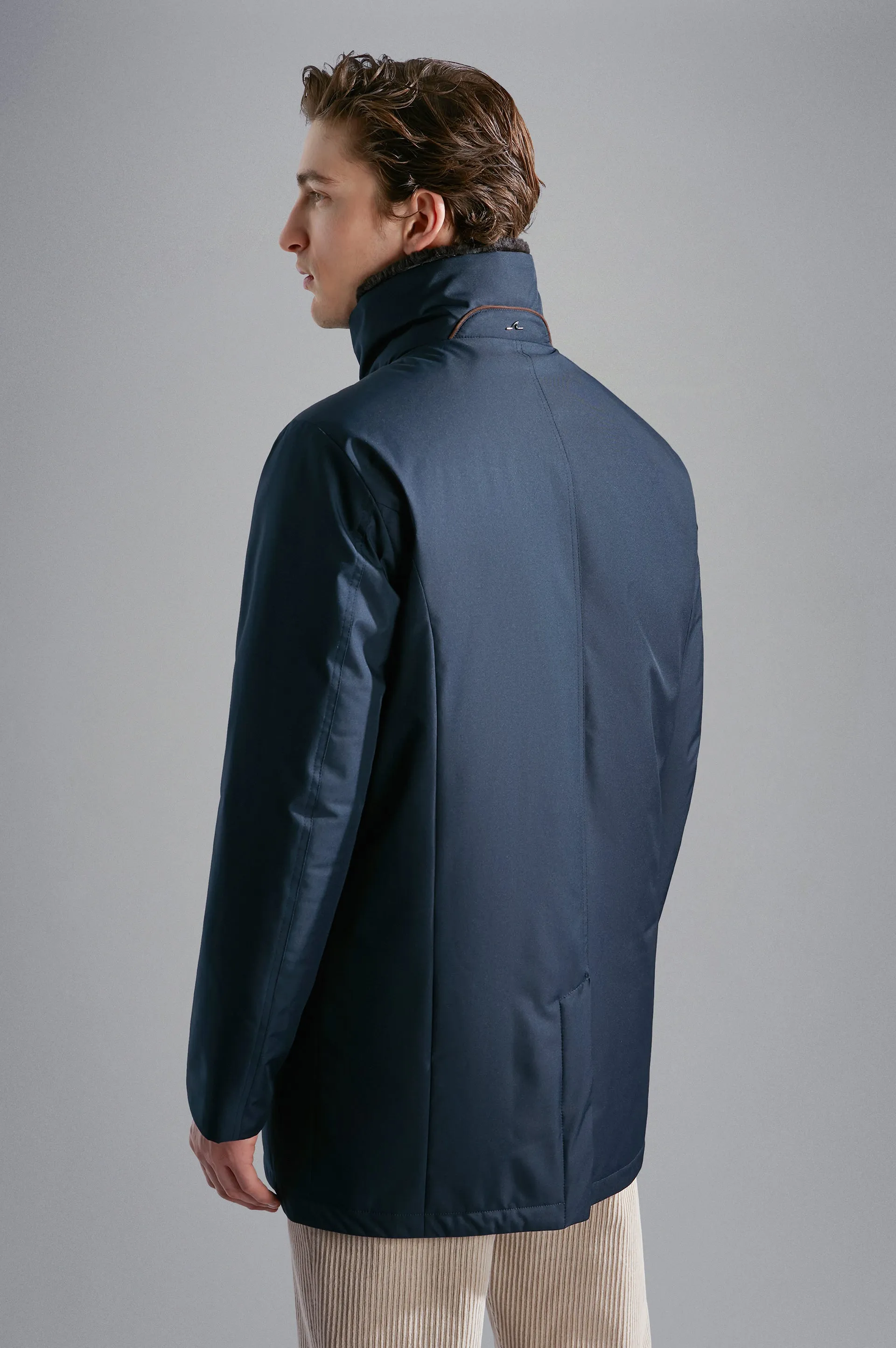 Save the Sea Car Coat with Suede Trim