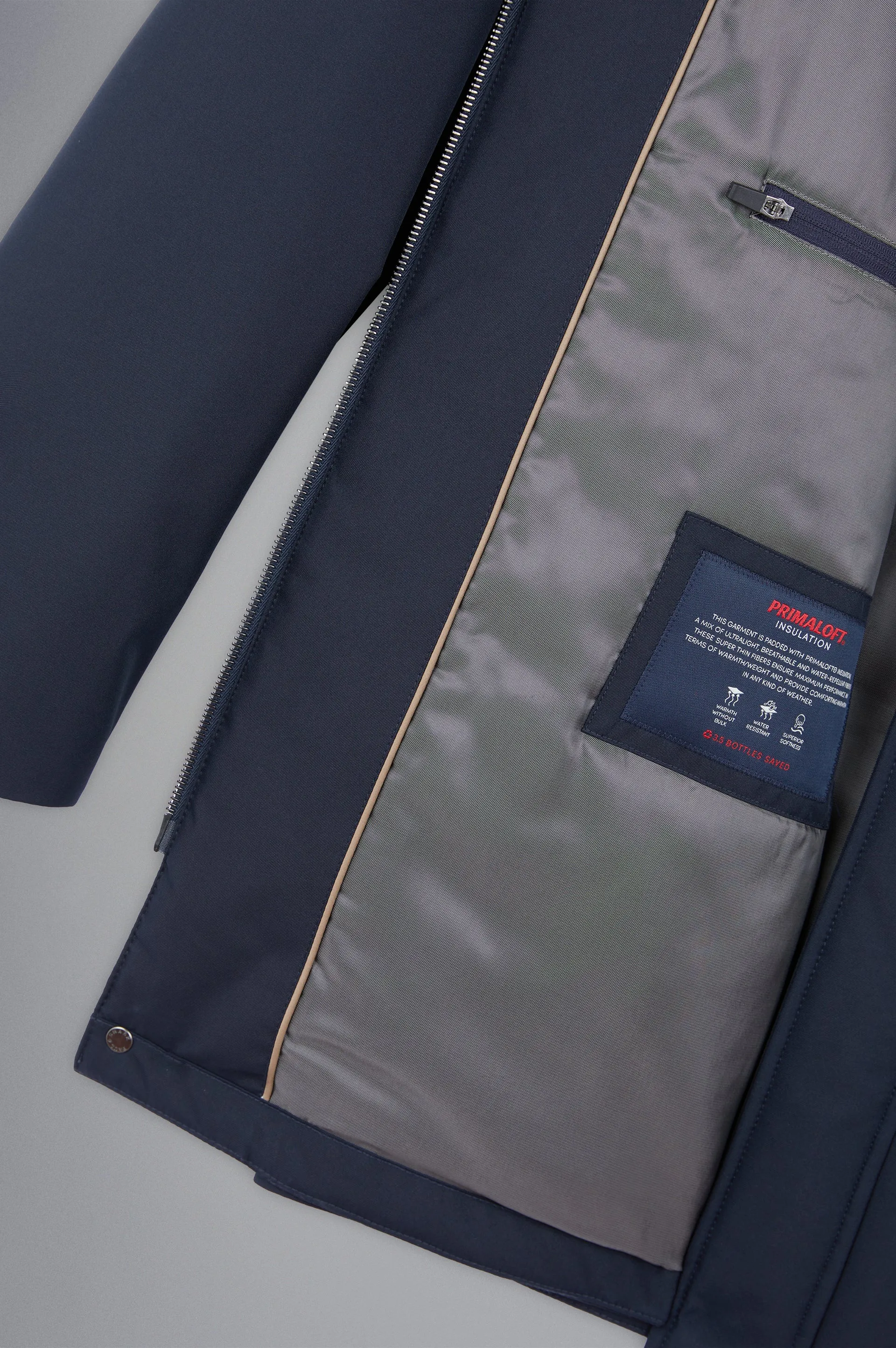 Save the Sea Car Coat with Suede Trim