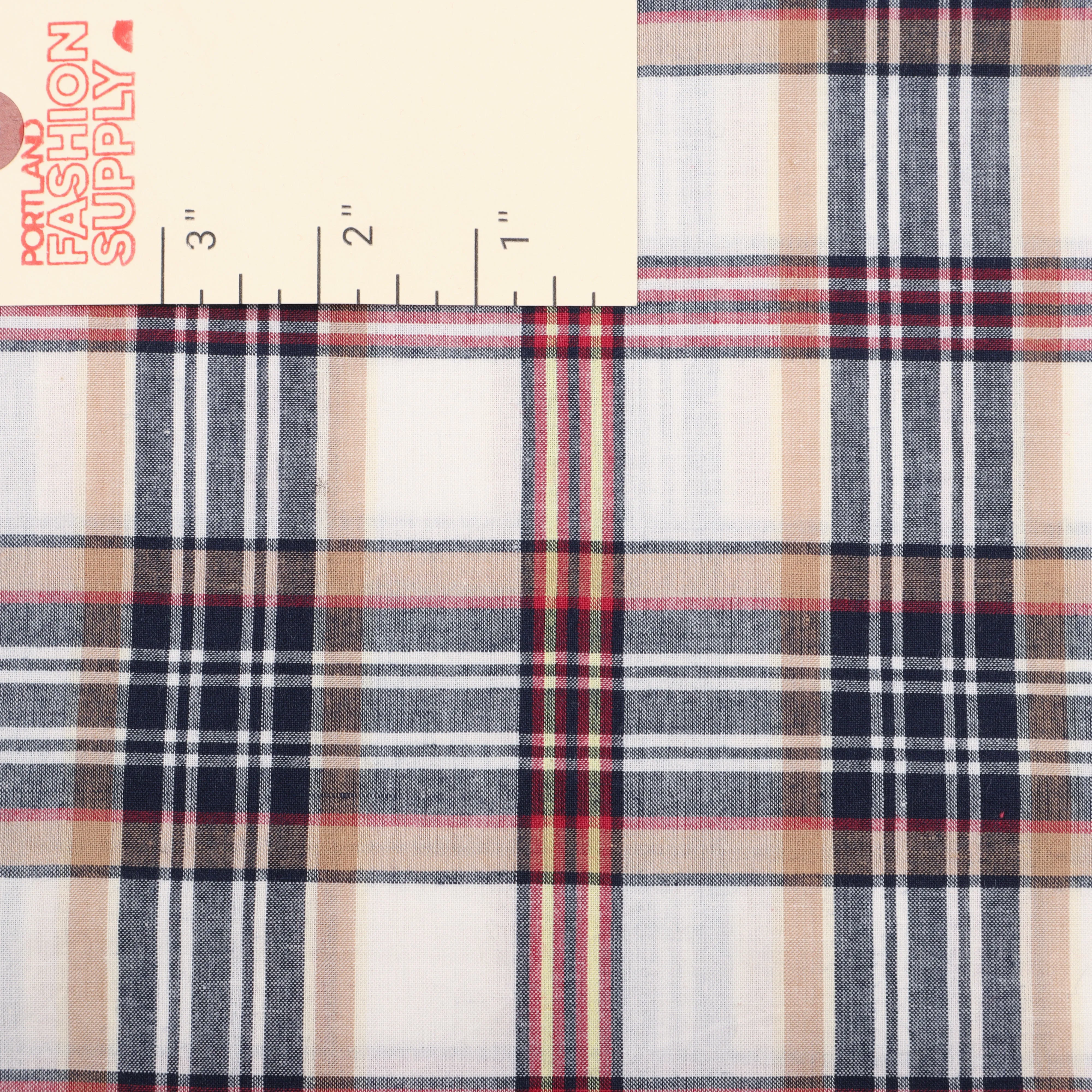 Shirting White & Navy Plaid