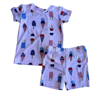 Short Loungewear Set | Pink American Ice Cream