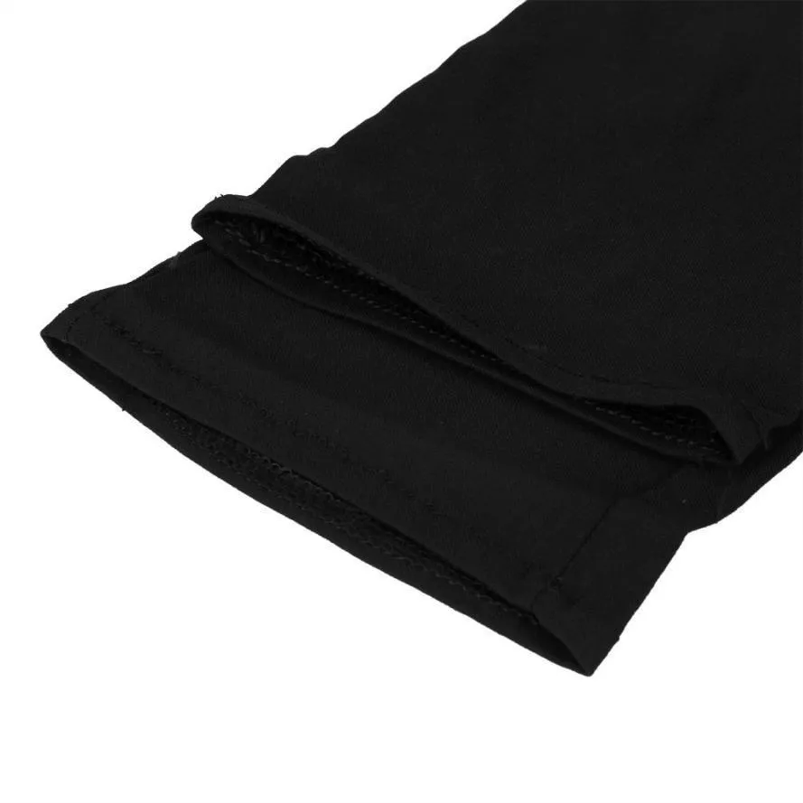 Shredded Elastic Drawstring Waist Pants