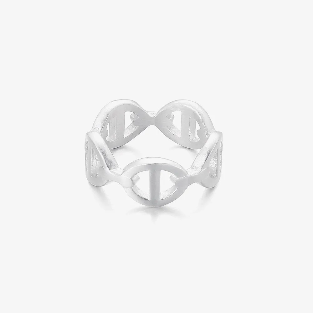 Silver Oval Ring