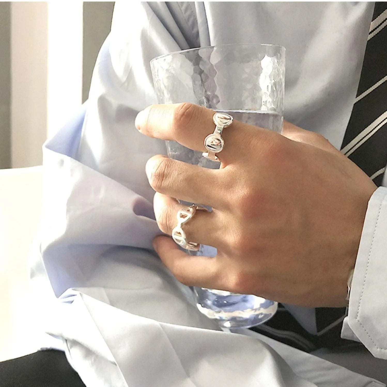 Silver Oval Ring