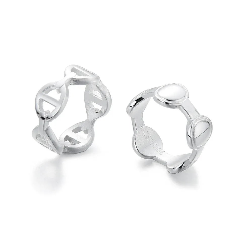 Silver Oval Ring