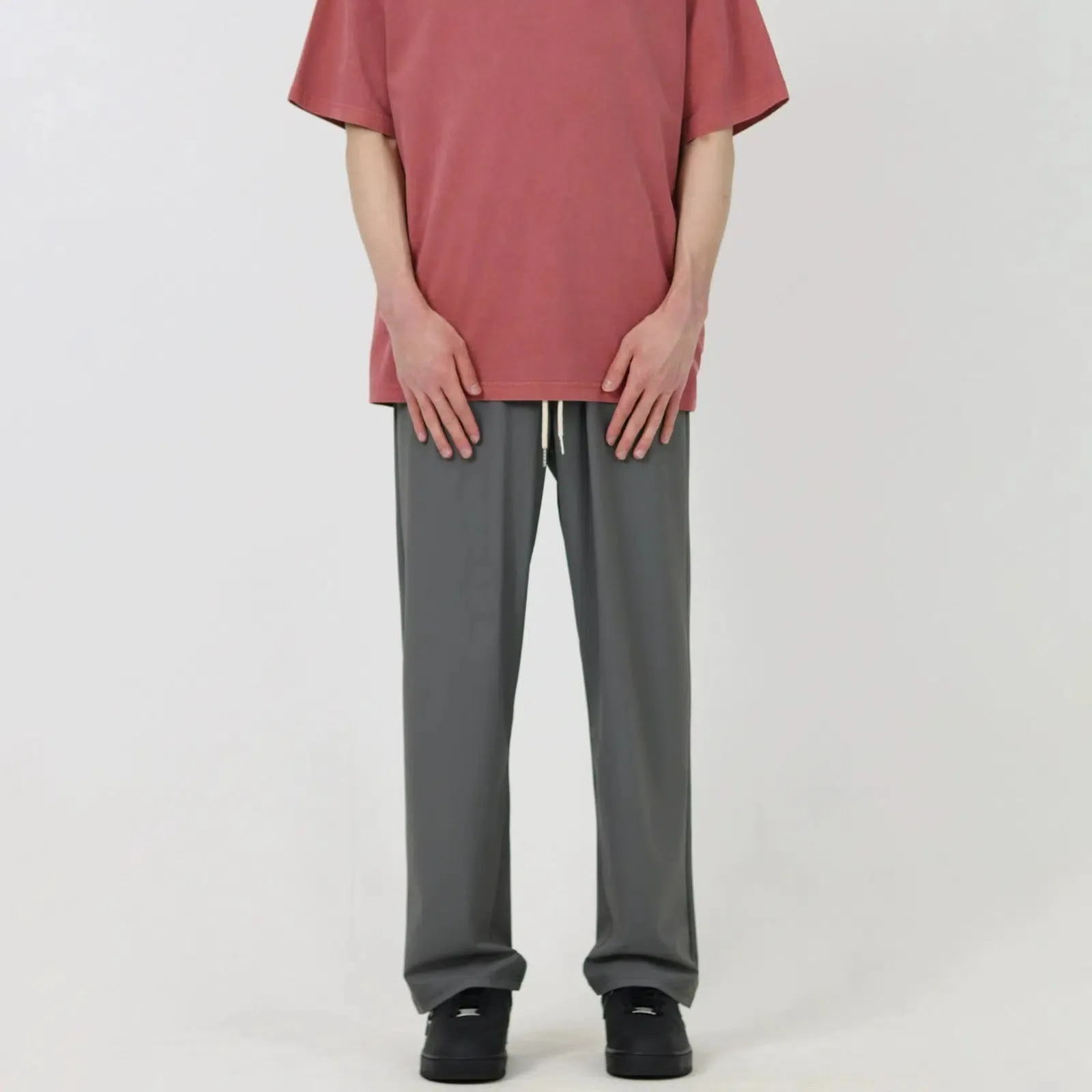 Slim Drape Drawstring Pants