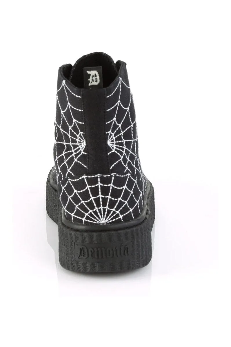 SNEEKER-250 Black Canvas Creeper