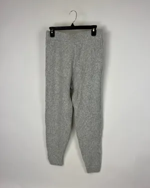 Soft Grey Knit Pants - Small