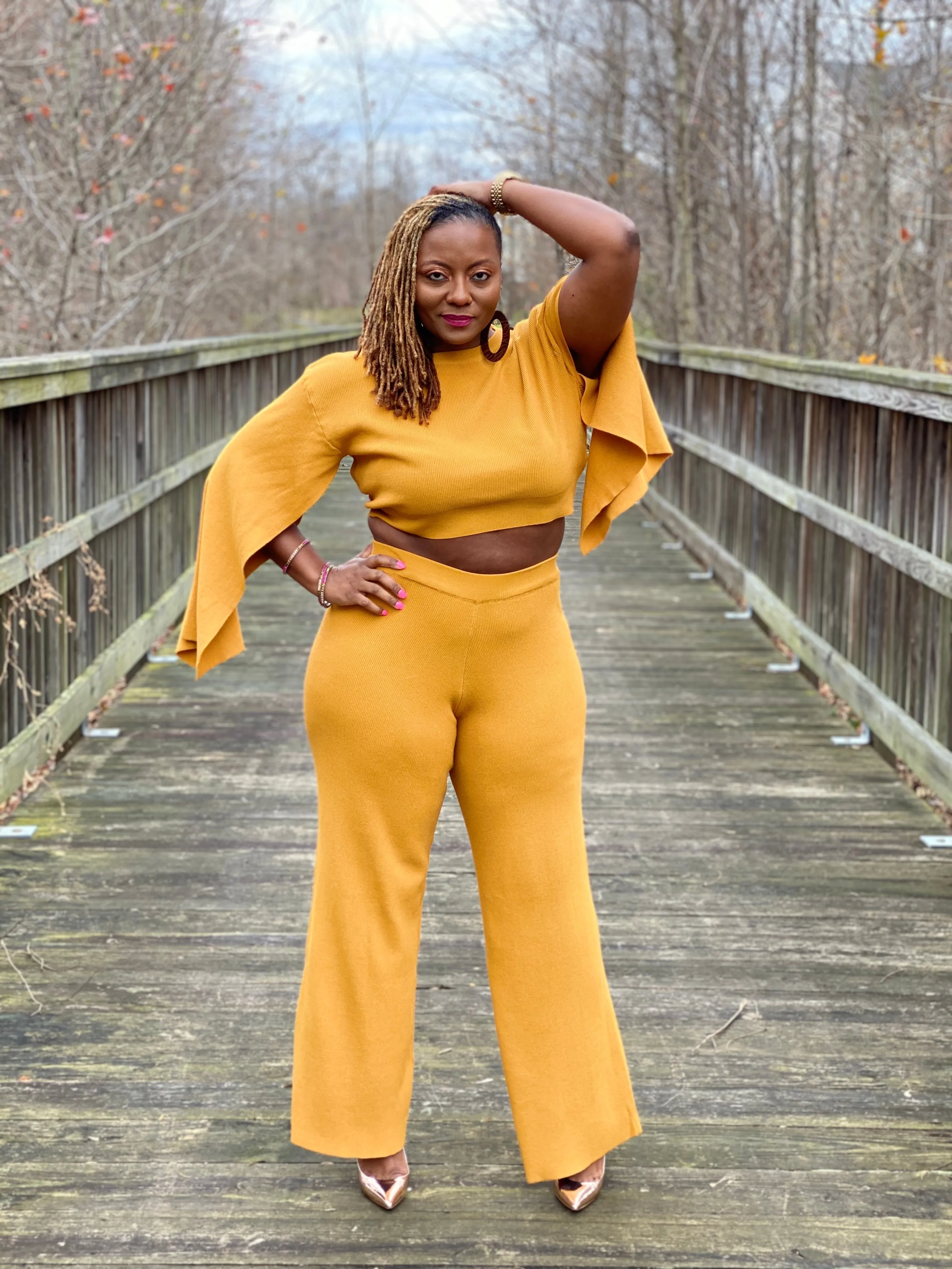 Split Cape Sleeve Set