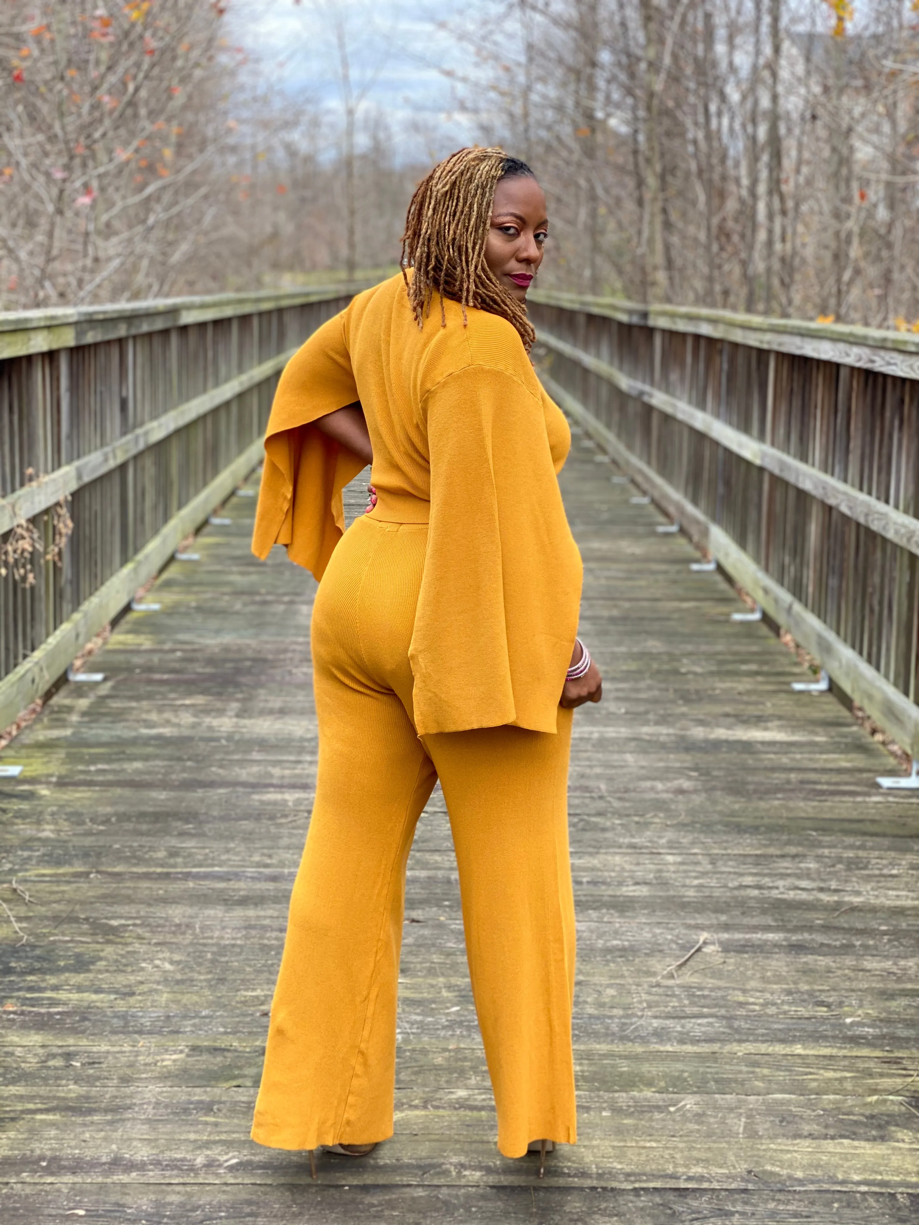 Split Cape Sleeve Set