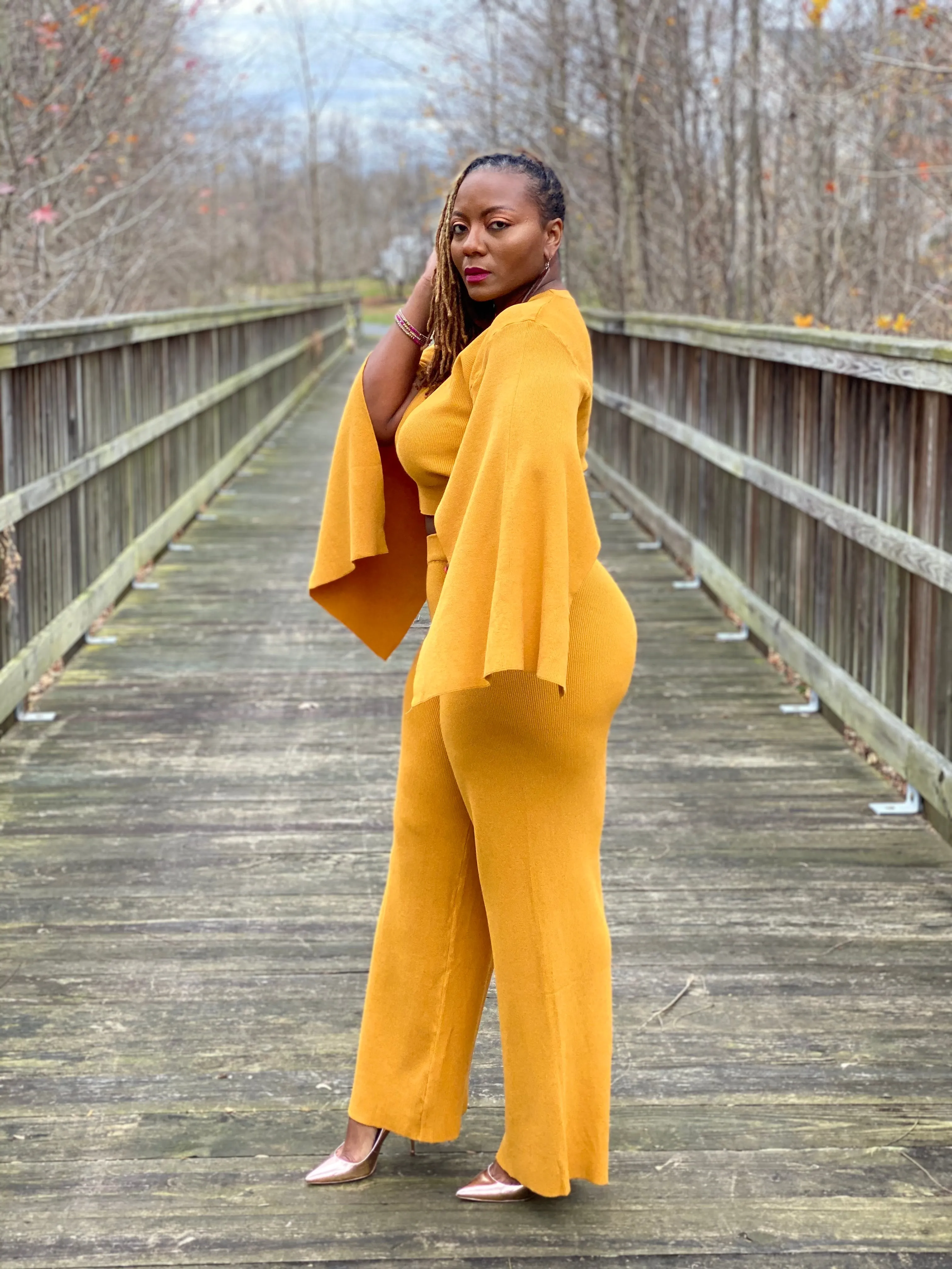 Split Cape Sleeve Set
