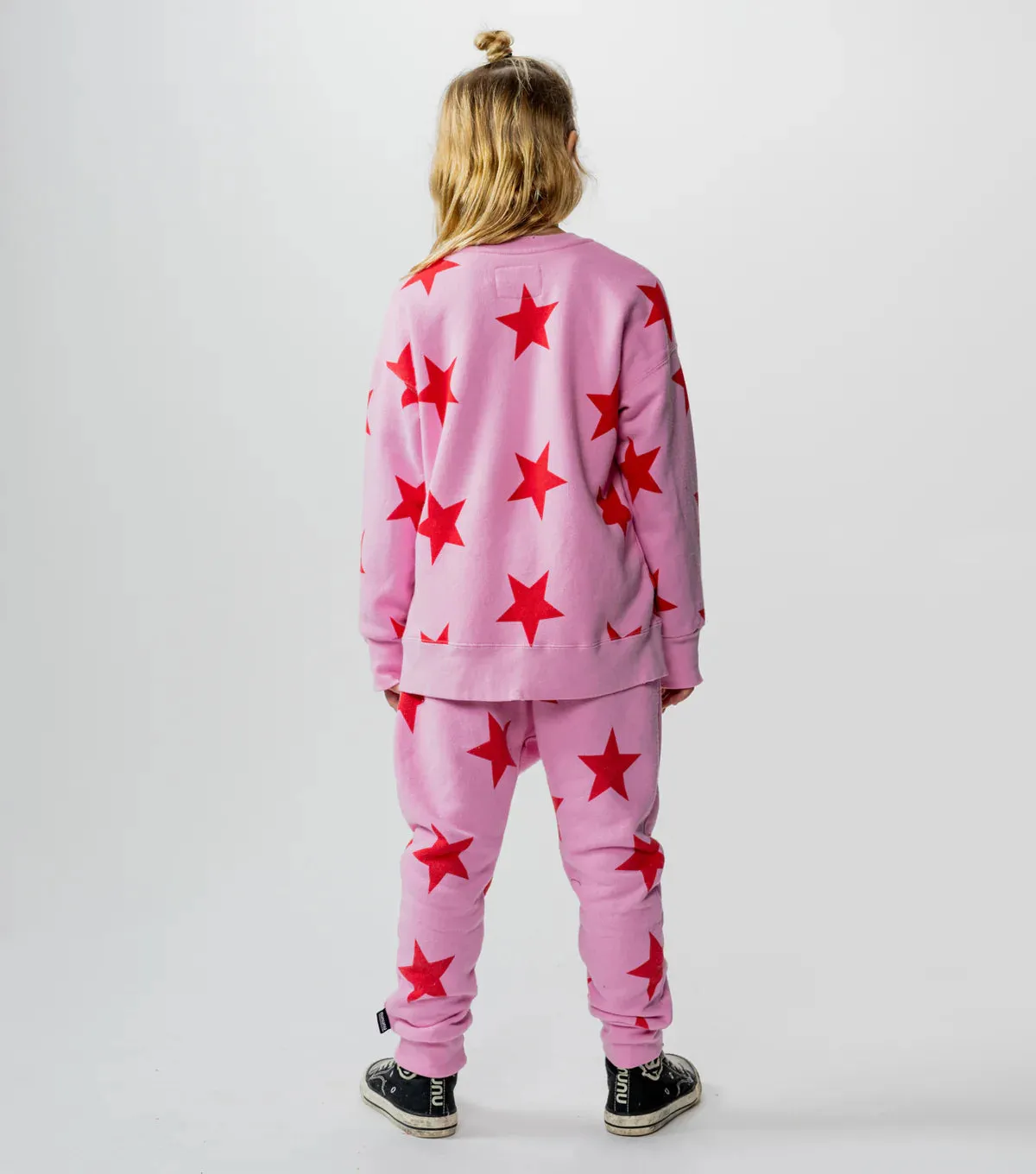 STAR BAGGY PANTS SUPER PINK