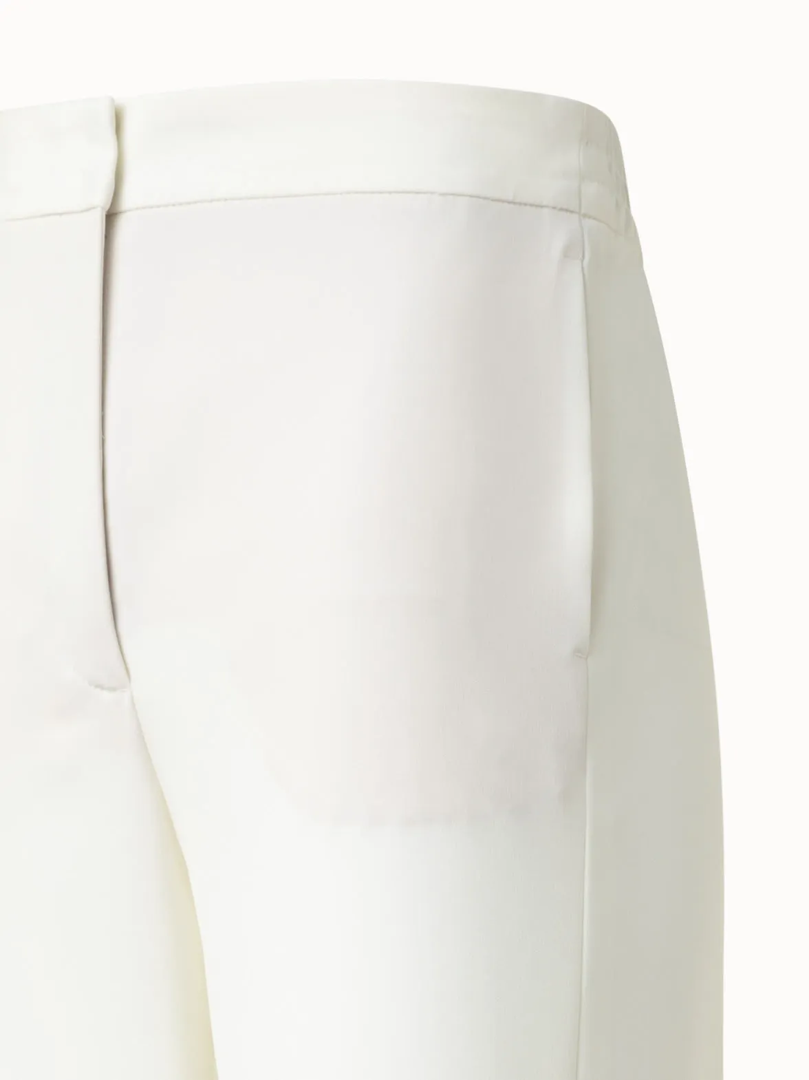 Straight Laser Cut Pants with Elastic Waist
