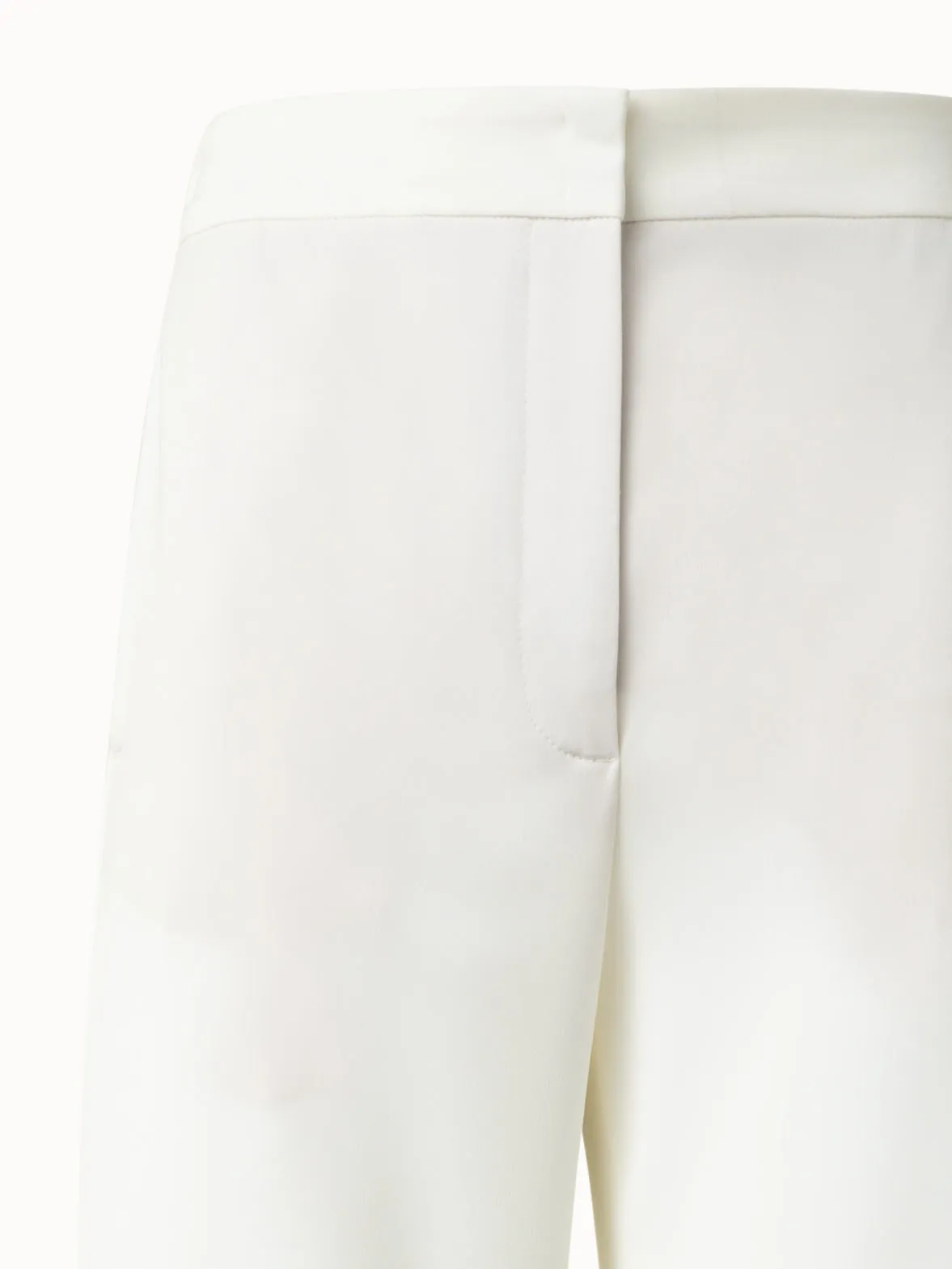 Straight Laser Cut Pants with Elastic Waist