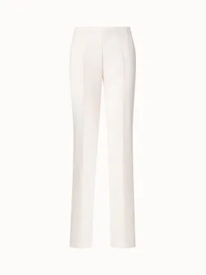 Straight Wool Double-Face Pants