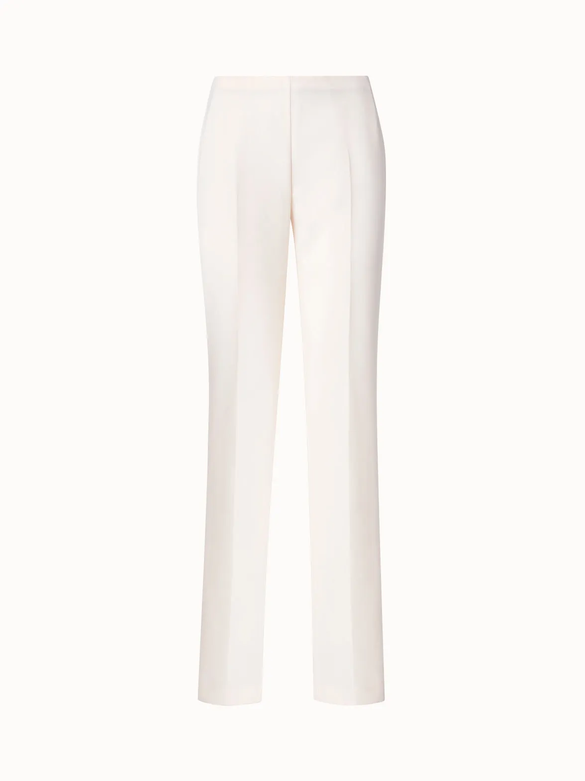 Straight Wool Double-Face Pants