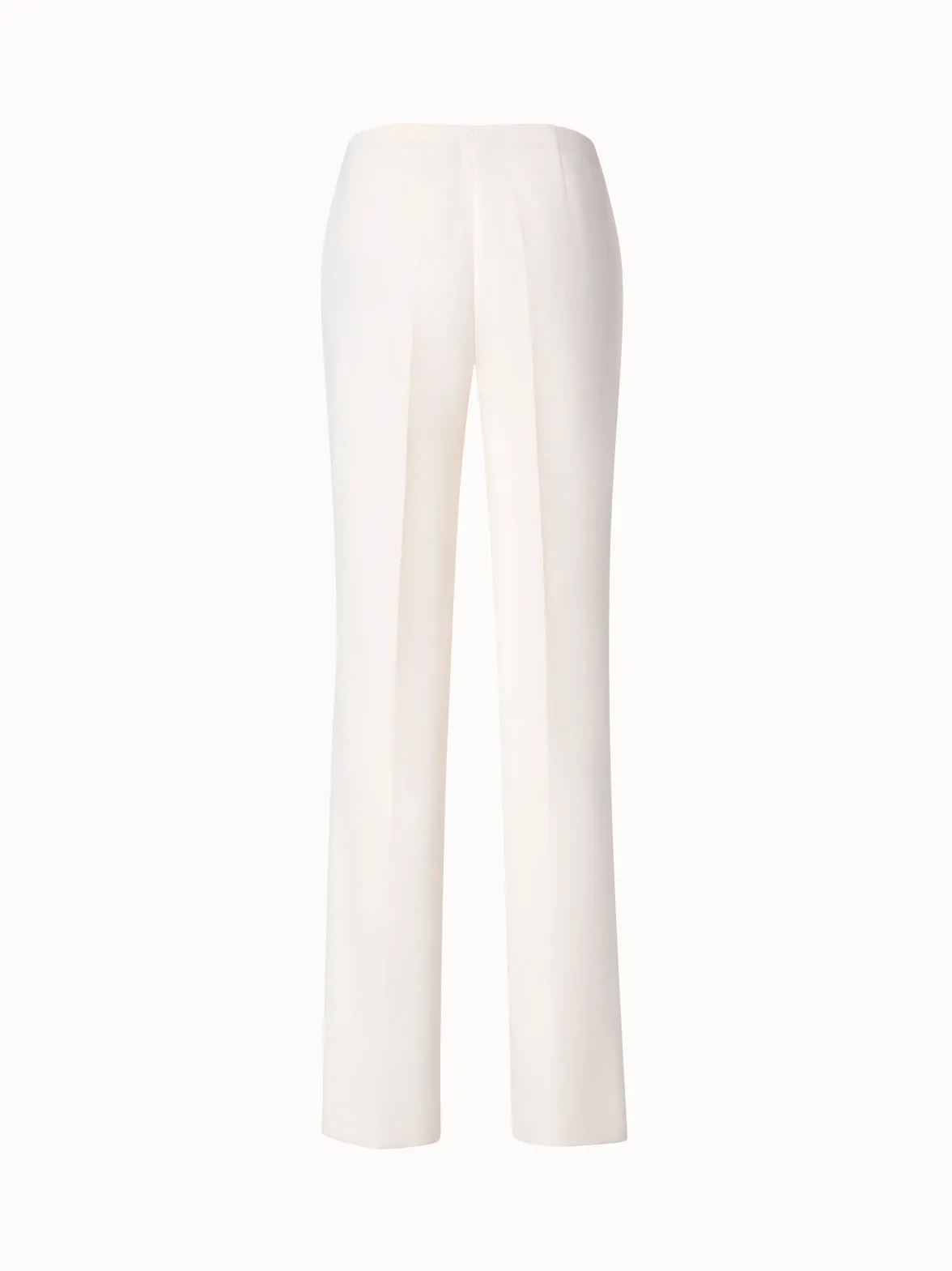 Straight Wool Double-Face Pants