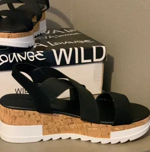 Strappy Platform Sandals - Black