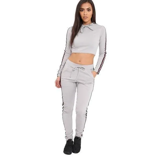 Striped Hooded Shirt & Pants (2 Piece Set)