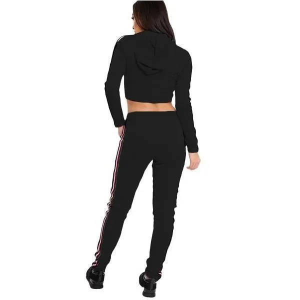 Striped Hooded Shirt & Pants (2 Piece Set)