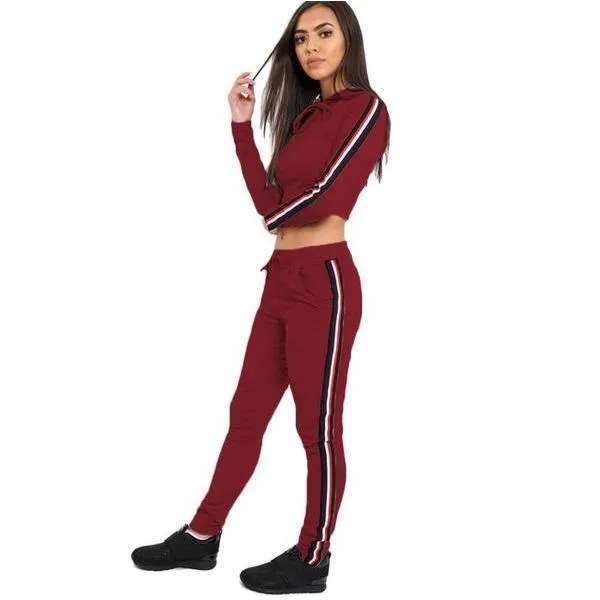 Striped Hooded Shirt & Pants (2 Piece Set)