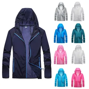Summer Breathable Cycling Jersey Windbreaker Men Women Camping Hiking Clothes Fishing Hunting UV Jacket Outdoor Waterproof Jacke
